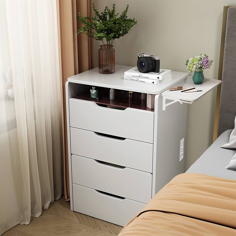 3-in-1 Makeup Vanity with Mirror,Hidden Stool,Charging Station,Lights