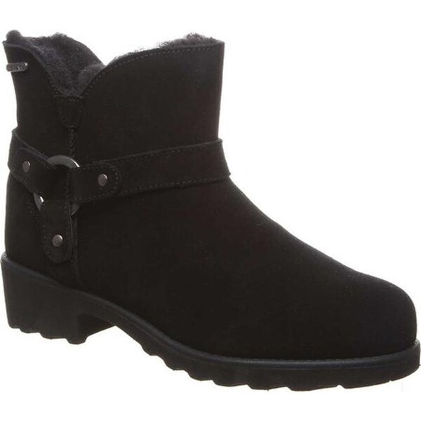 Bearpaw Women's Anna Ankle Bootie Black II Suede