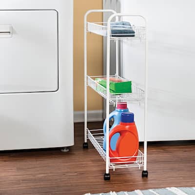 White 3-Tier Utility Cart