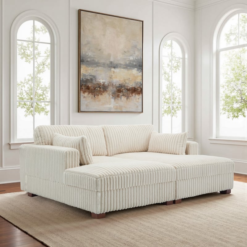 UIXE Modern Oversized Modular Sectional Sofa Couch - 83" W x 64.9" D x 34.5"H
