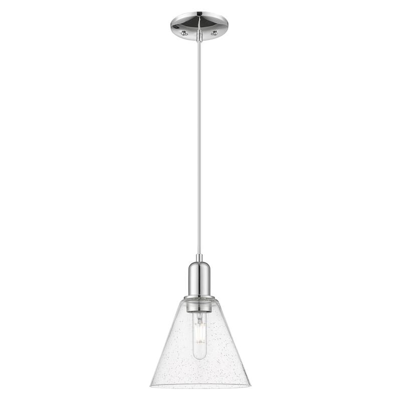 Innovations Lighting Endless Possibilities Arcadia - Berkshire Glass - 1 Light 8" Cord Hung Mini Pendant - Polished Chrome/Seedy