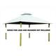 14 ft. sq. ACACIA Gazebo Roof Framing and Mounting Kit - 14X14 - Natural White