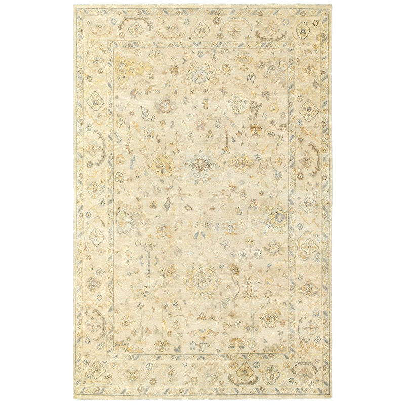 Style Haven Palma Vintage Inspired Wool Hand Knotted Area Rug - 9' x 12' - Rectangle