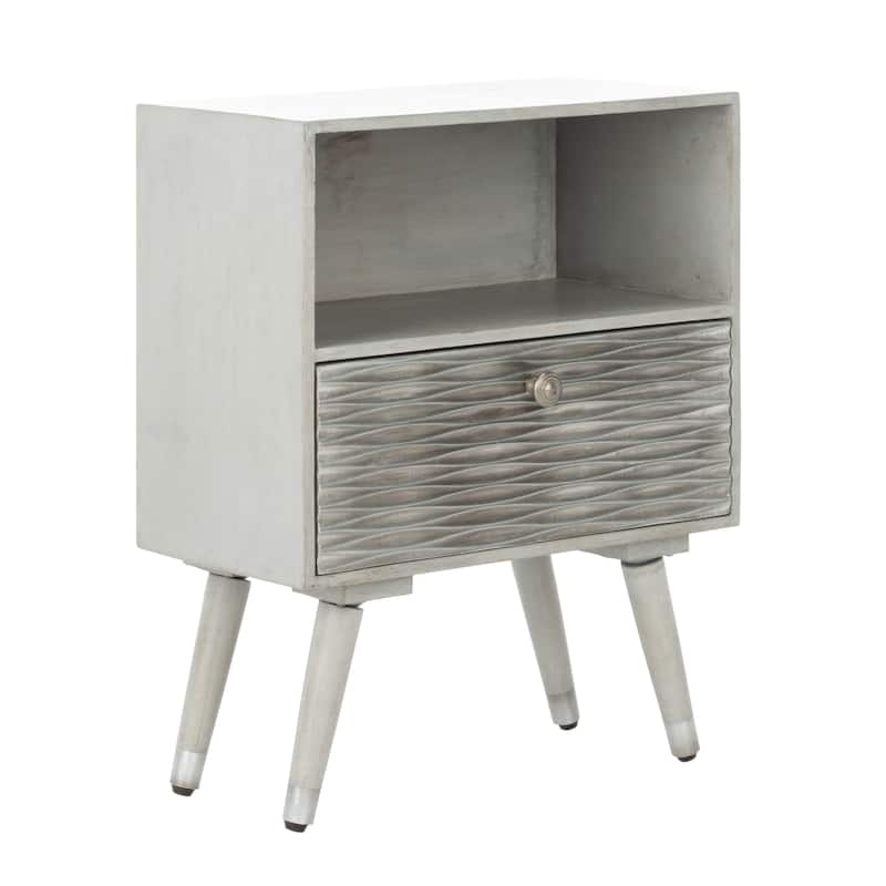 SAFAVIEH Zarifa Single Drawer Textured Nightstand