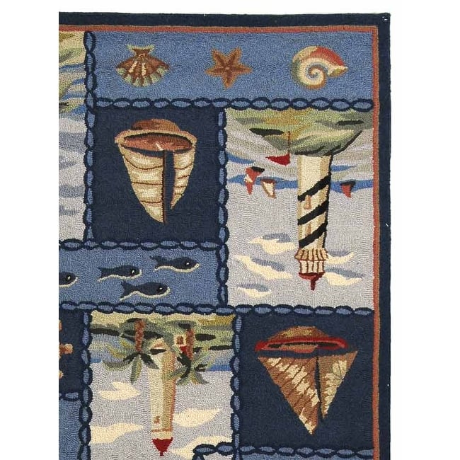 SAFAVIEH Handmade Chelsea Laurenzia French Country Nautical Wool Rug