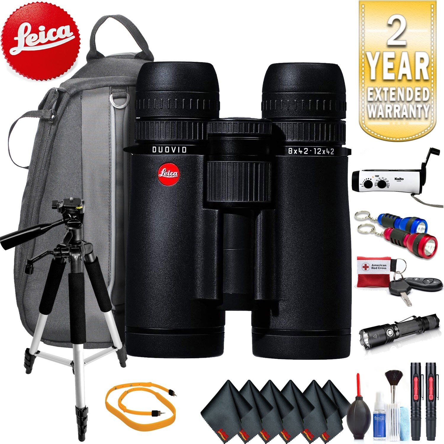 Leica 8/12X42 Duovid Binocular (Black) Base Kit - Bed Bath