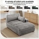 preview thumbnail 158 of 174, 41" W Plush Corduroy Chaise Lounge with Pillows