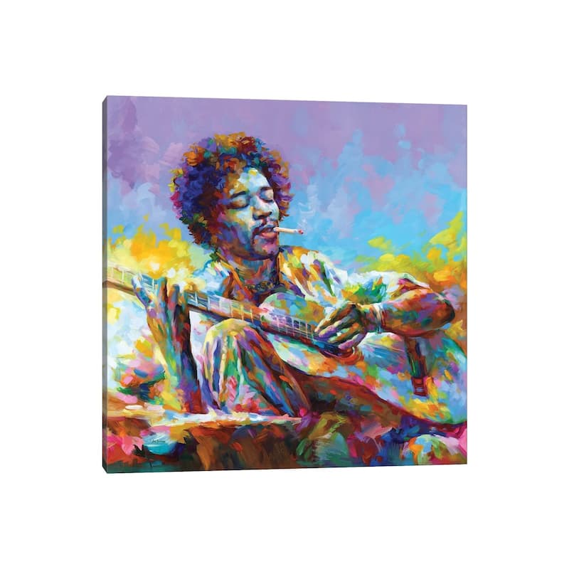 iCanvas "Jimi Hendrix II" by Leon Devenice Canvas Print