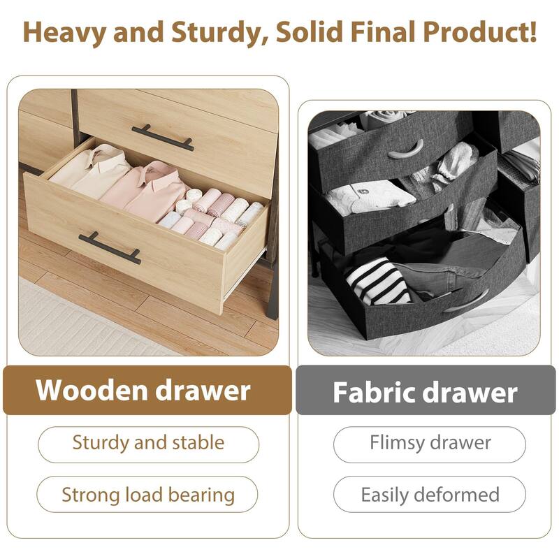 52" Dresser for Bedroom, 7 Dresser