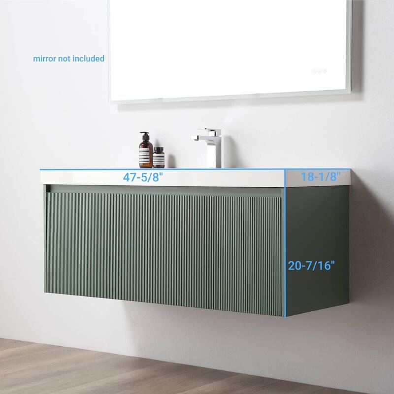 Blossom Positano 48" Floating Vanity with Sink & 2 Side Cabinets