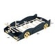 preview thumbnail 4 of 7, Twin Size Race Car-Shaped Platform Kids Bed Frame with Wheels and Storage for Bedroom, No Box Spring Required, Dark Blue+Yellow