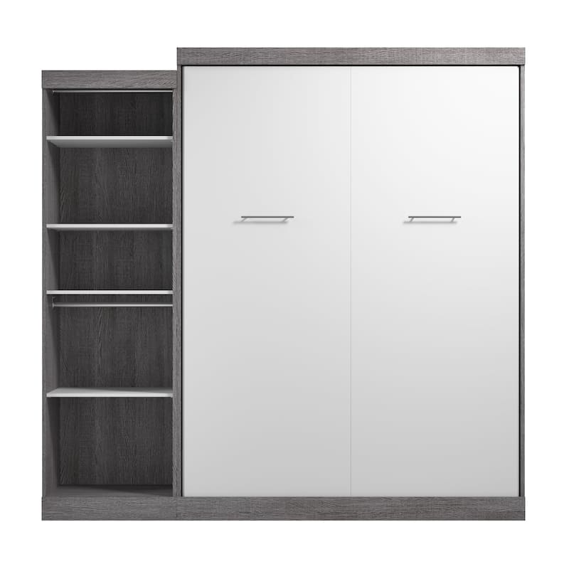 Nebula Queen Murphy Bed with Closet Organizer (90W) by Bestar