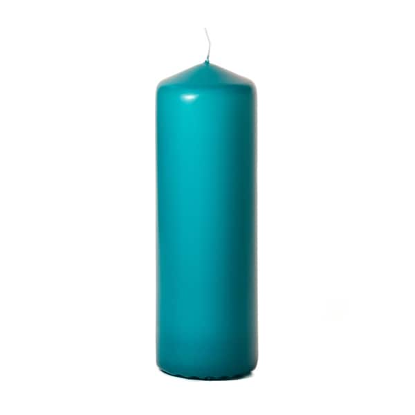 3 Pcs, 3x9 Mediterranean Blue Pillar Candles Unscented 3 in. diameterx9 in. tall