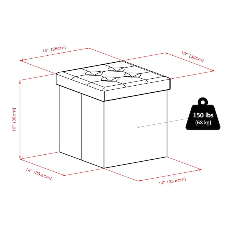 Ashford Square Storage Ottoman