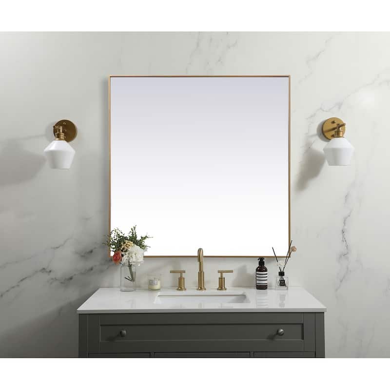 Indigo Home Metal Frame Square Mirror 48 inch