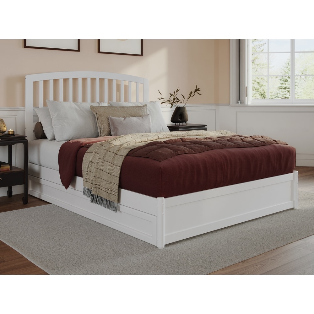 Lucia Platform Bed with Panel Footboard and Twin XL Trundle