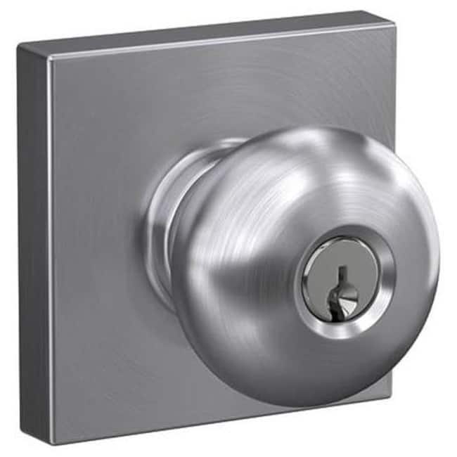 Schlage Plymouth Keyed Entry Single Cylinder Door Knob Set with