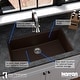 preview thumbnail 7 of 52, Karran Undermount 32.5 in. Large Single Bowl Quartz Workstation Kitchen Sink