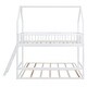 preview thumbnail 8 of 25, Twin Over Twin-Twin House Bunk Bed with Full-length Guardrail and Ladder