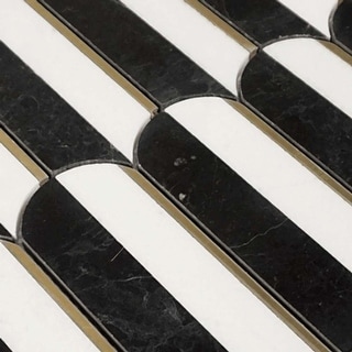 The Tile Life Mad Decade 12x12 Black Marble Floor and Wall Tile