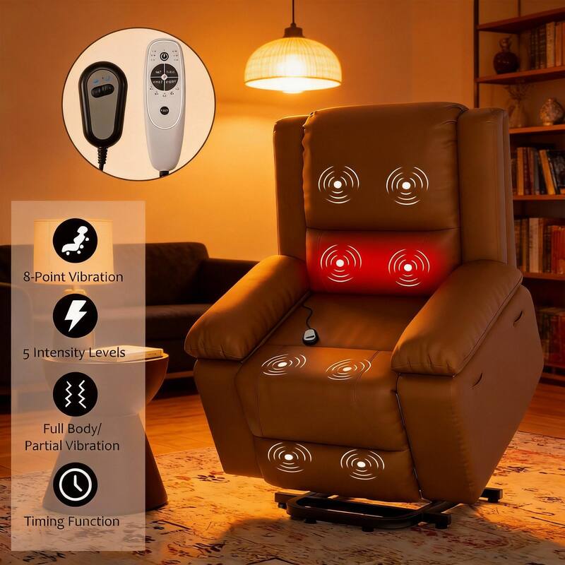 Power Lift Recliner, with Massage & Heat