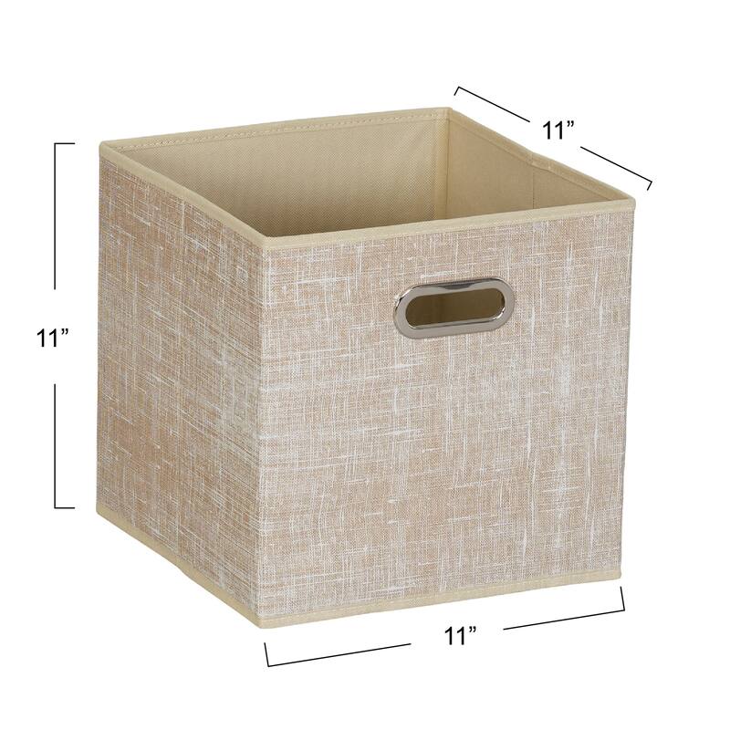 Household Essentials Open Fabric Cube Storage Bins, Set of 6