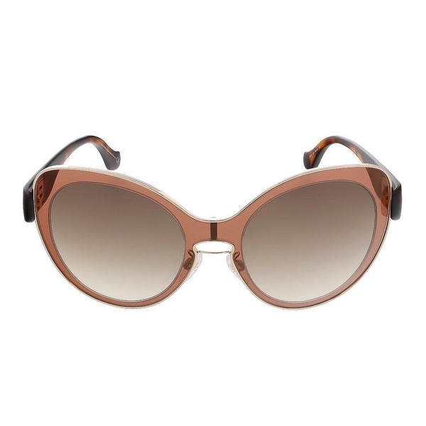 Balenciaga Women's Mauve Pink Havana Round Sunglasses