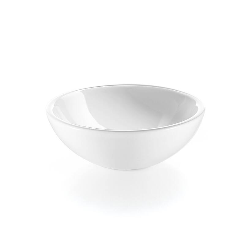 WS Bath Collections 10-3/5" Round Ceramic Vessel Bathroom Sink from - White