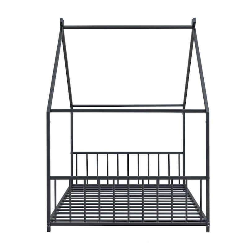 Twin Size Metal House Bed
