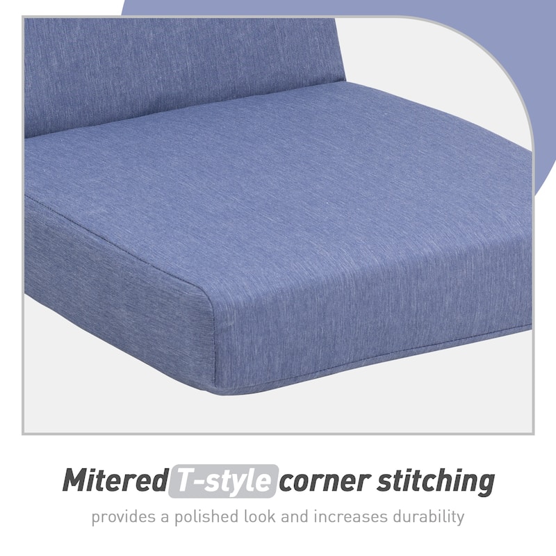 Aoodor Patio High Back Chair Cushions Set of 4, 46x21x4 Inches(Only Cushions)