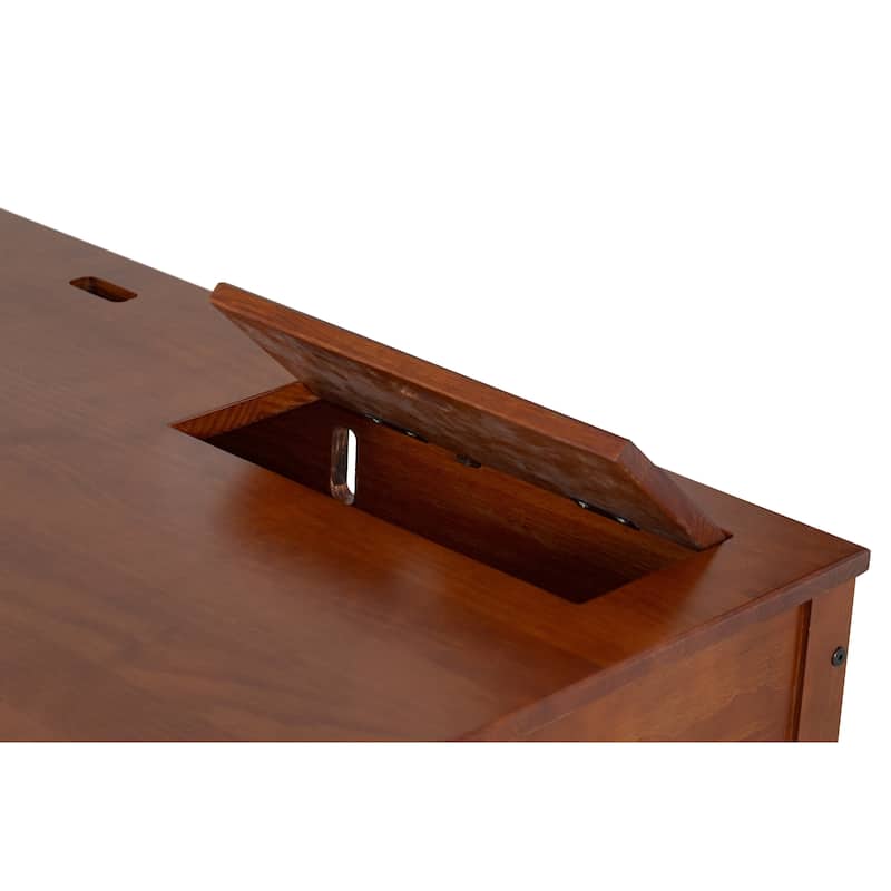 Copper Grove Rivne Modern Sturdy Home Office Wood Desk with Drawers and Compartments