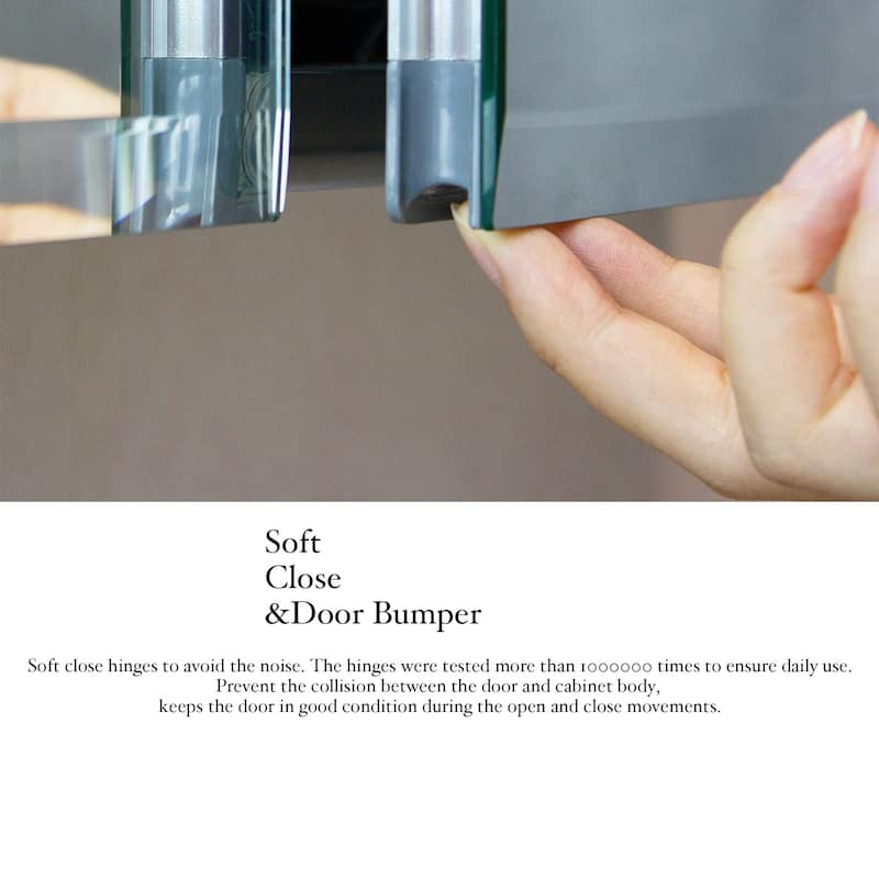 Rectangular Aluminum Recessed Mount /Surface Mount Medicine Cabinet with Mirror
