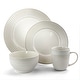 preview thumbnail 2 of 3, Elama Marketplace Favorites16pc Dinnerware Set in Embossed White