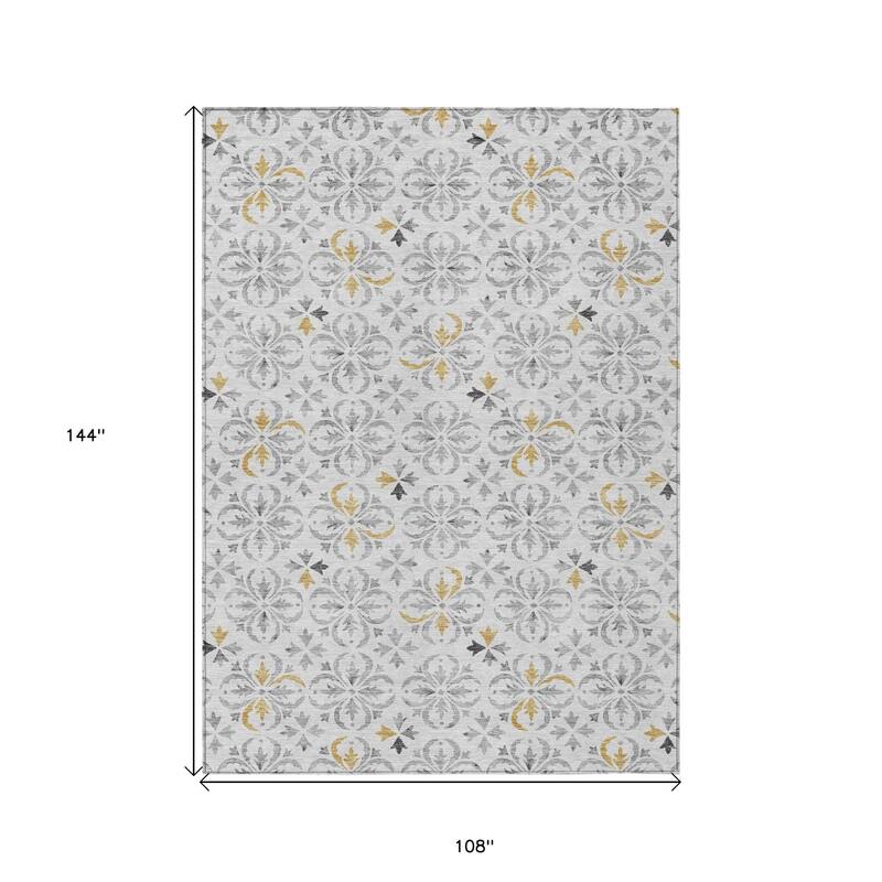 HomeRoots Floral Transitional Rectangle Outdoor Rug