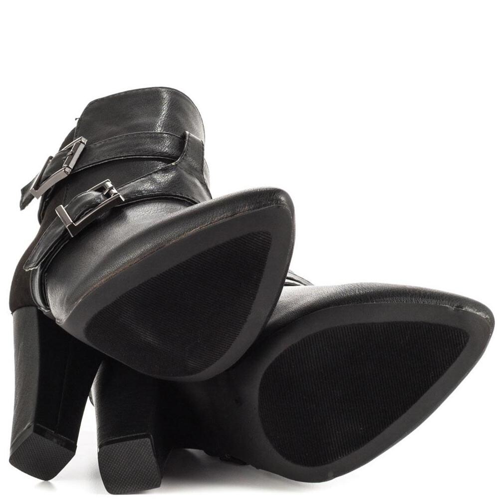 justfab black ankle boots