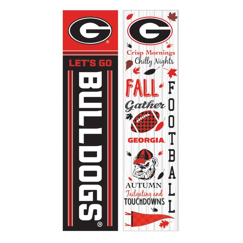 47" Double Sided Seasonal Porch Leaner, University of Georgia - 47" x 11.25"