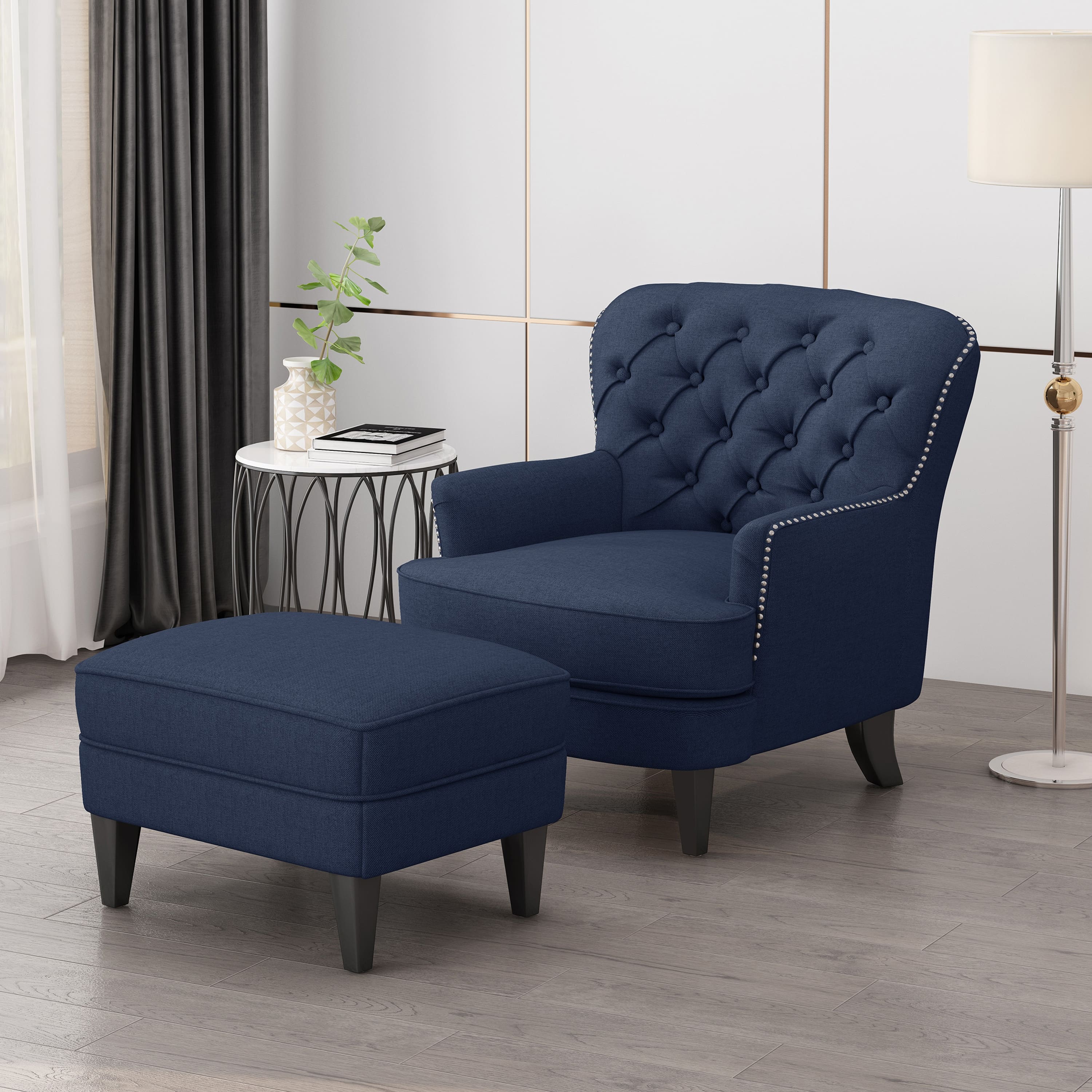 Option Blue + Dark Brown