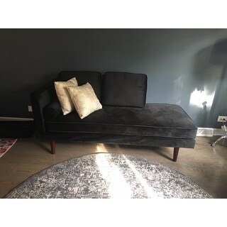 Shop DHP Nola Mid Century Modern Upholstered Black Velvet Daybed