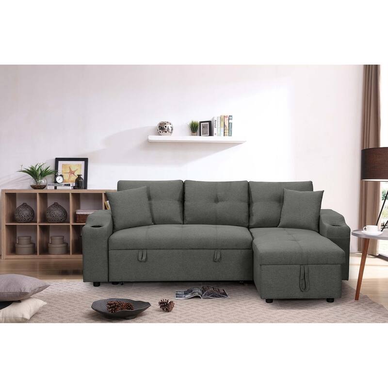 Comfortable sofa with magazine pocket,left and right interchangeable