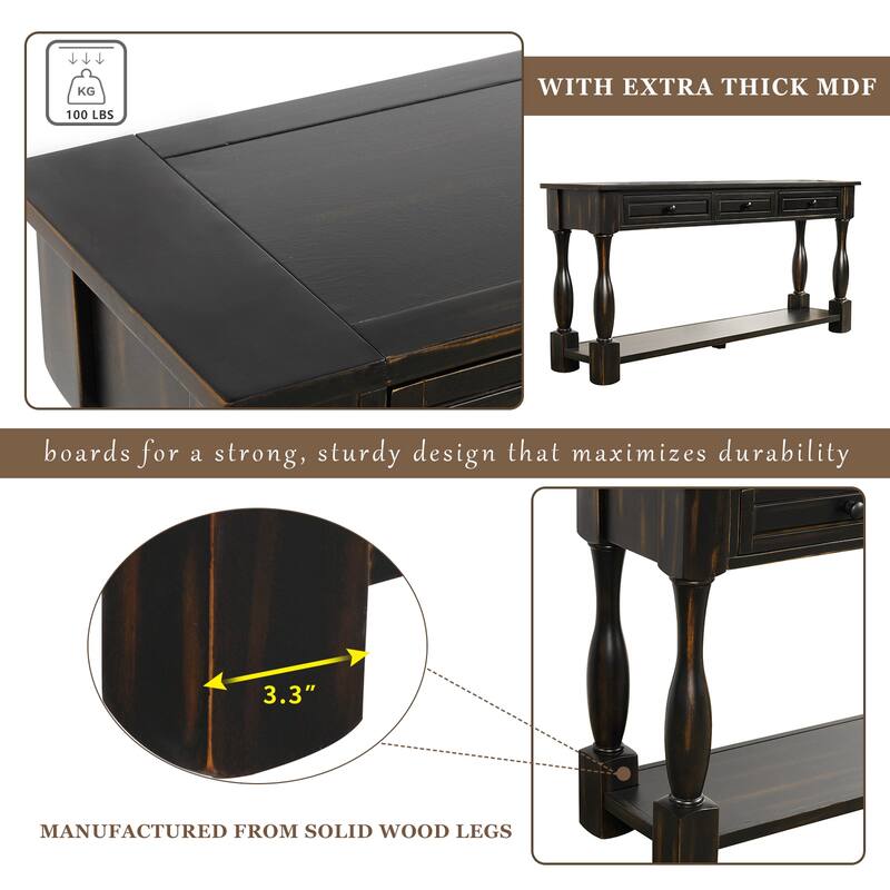 Console Table Long Sofa Table Easy Assembly