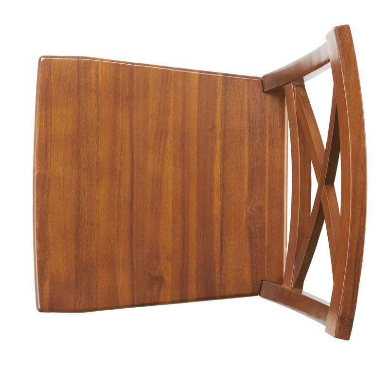 Rovie Acacia Wood Dining Chair (Set of 2) by Christopher Knight Home