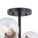 preview thumbnail 3 of 10, Orbit Sputnik Bronze Industrial Semi-flush Ceiling Light Fixture