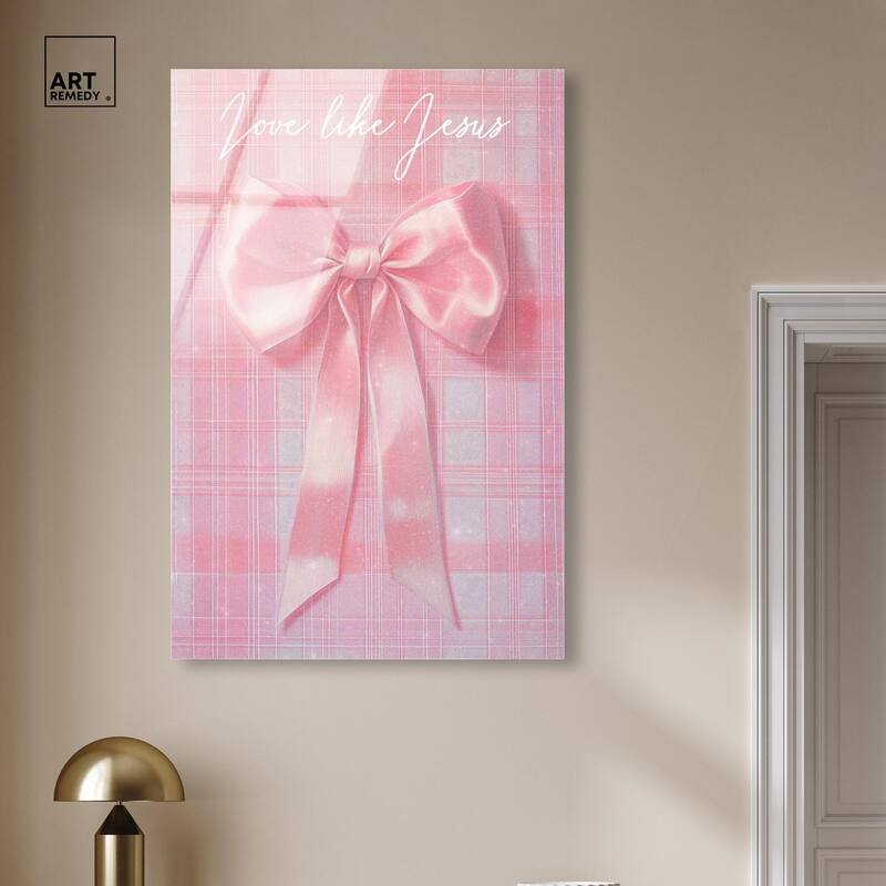 Love Like Jesus Bow Acrylic by Art Remedy, Ready to Hang