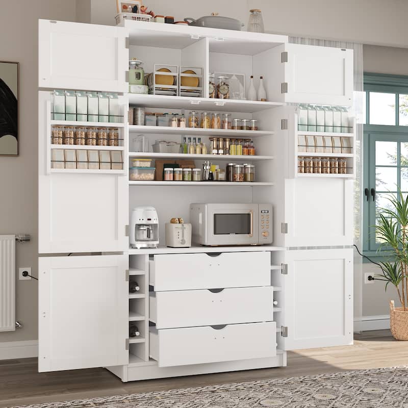 80.1'' Tall Freestanding Kitchen Pantry