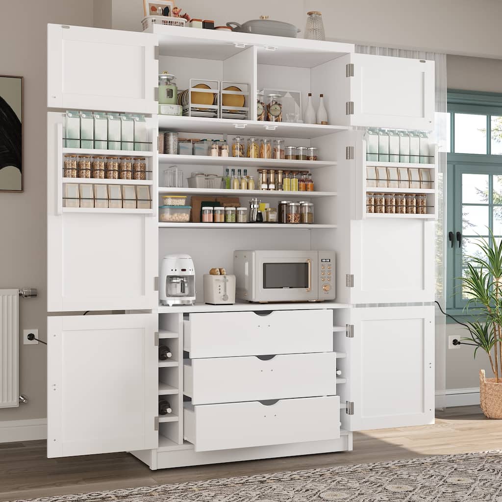 80.1'' Tall Freestanding Kitchen Pantry