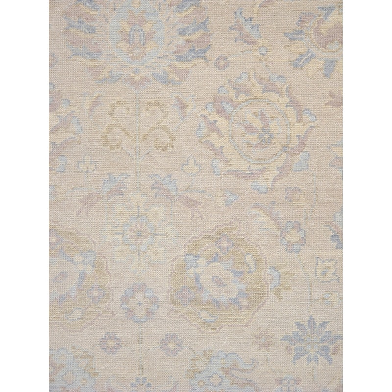 Pasargad Home Oushak Hand-Knotted Beige Wool Area Rug