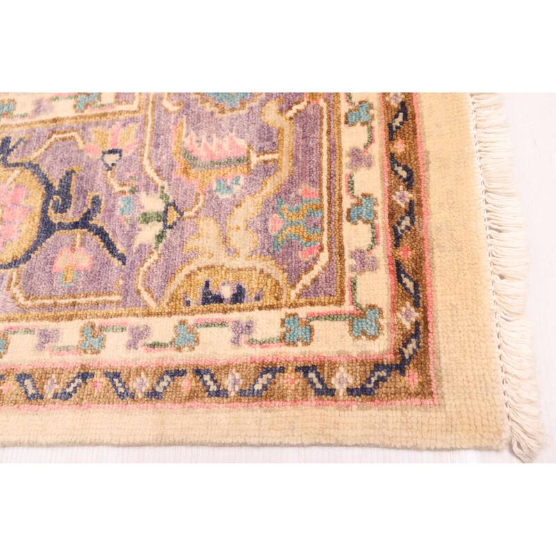 ECARPETGALLERY Hand-knotted Modern Oushak Cream Wool Rug - 7'11 x 10'0