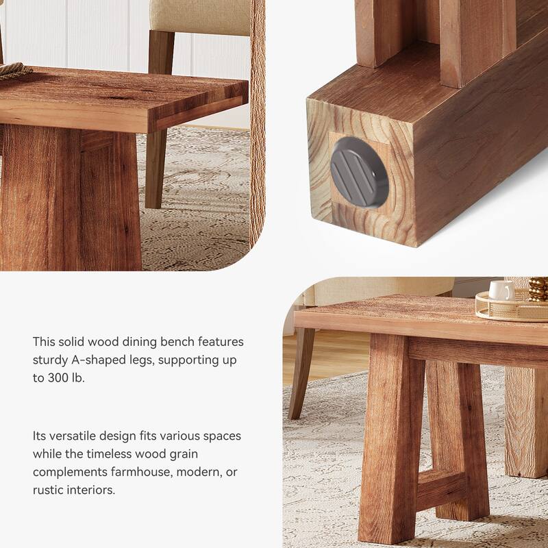 55.12 Inch Farmhouse Entryway Bench Indoor for Hallway