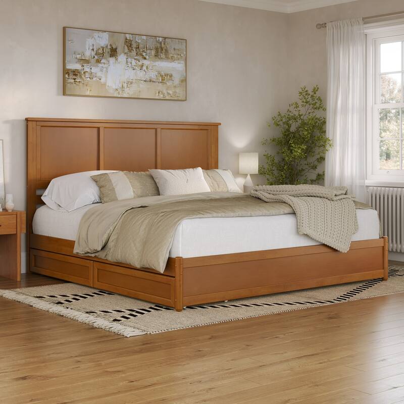 Felicity Platform Bed with Panel Footboard and Storage Drawers