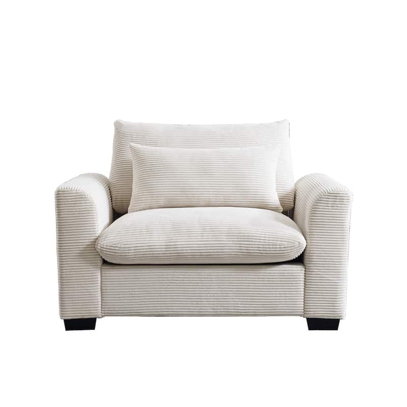 Luxurious corduroy fabric ergonomic soft sofa